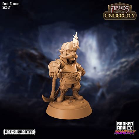 Fiends of the Undercity - Deep Gnome Scout - Broken Anvil Miniatures ...
