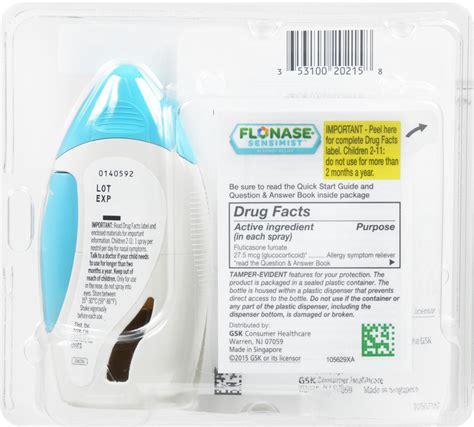 Flonase Sensimist Otc 60sprays 5 9mlby Glaxo Smith Kline