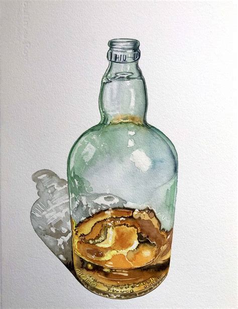 my whiskey bottle (194) Painting by Serpil Umit | Saatchi Art