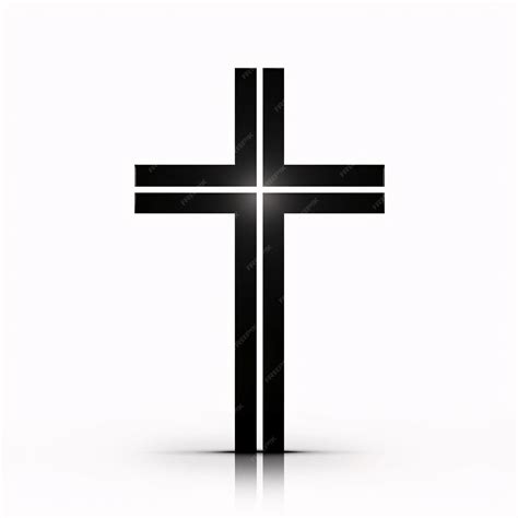 Premium Vector | Black silhouette tattoo of a crucifix on white ...