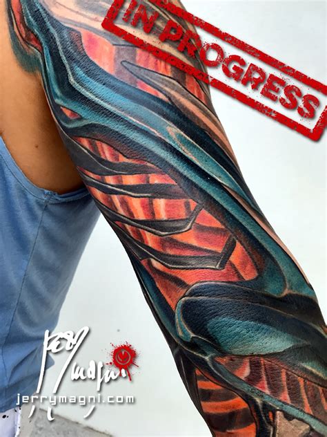 P1X 3L5 Biomech Tattoo Sleeve Jerry Magni Tattoo Artist