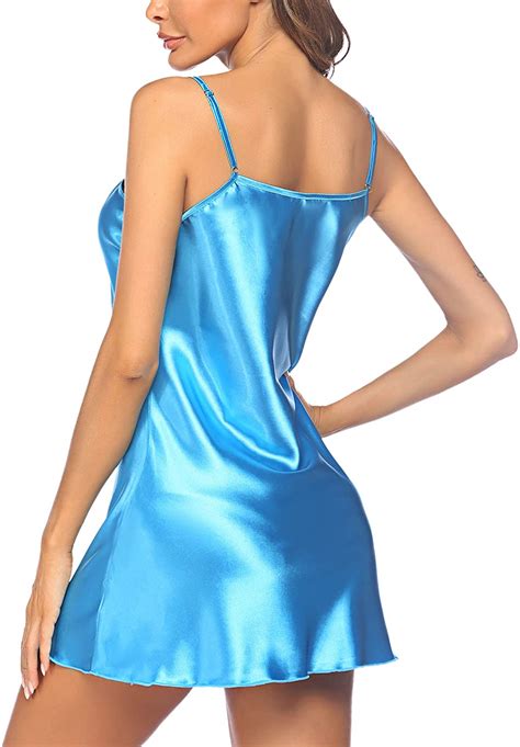 Avidlove Women Sleepwear Satin Nightgown Mini Slip Chemise Short