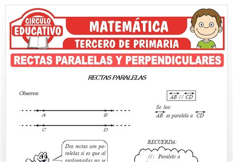 Rectas Paralelas Y Perpendiculares Para Tercero De Primaria Fichas GRATIS