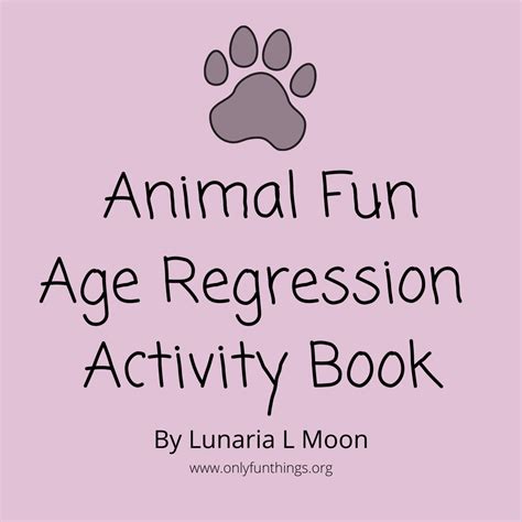 Printable Pdf Age Regression Littlespace Animal Facts Activity Book Etsy