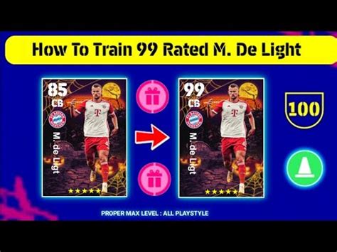 How To Train 99 Rated M De Light In EFootball 2024 Mobile Free 99