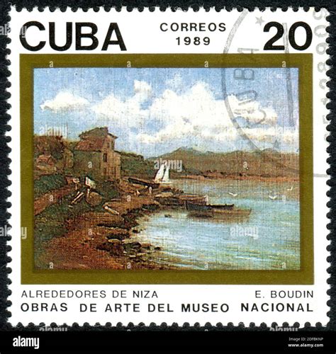 CUBA CIRCA 1982 A Stamp Printed In Cuba Shown The Painting Of