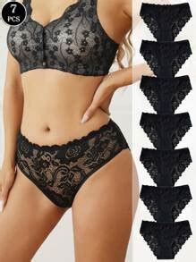 7pack Sexy Floral Lace Panty Lingerie SHEIN USA