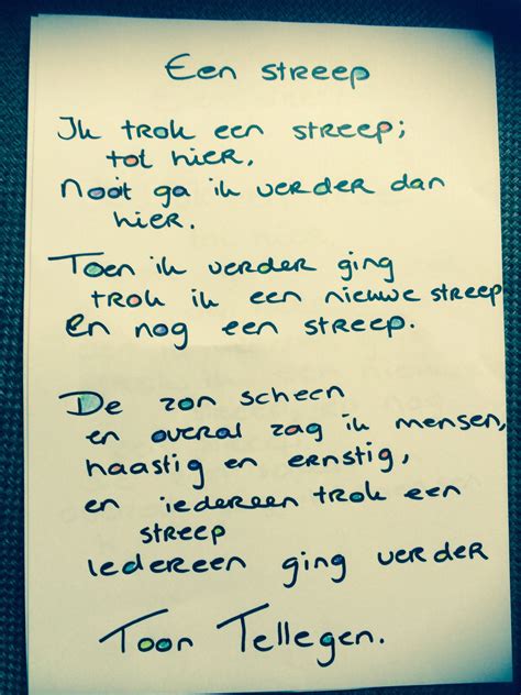 Toon Tellegen Een Streep Woorden Gedichten Mooie Woorden