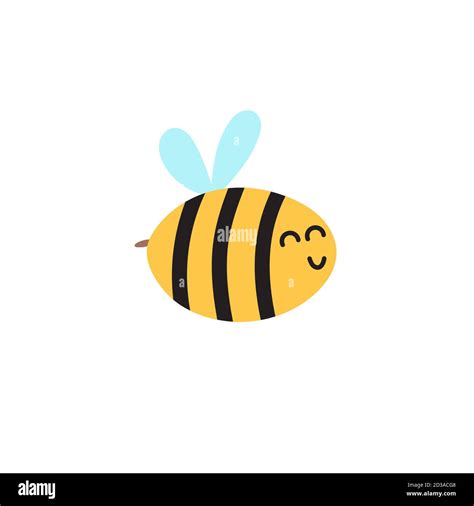 Feliz Abeja Voladora Diseño Divertido Para Niños Elemento De Dibujos