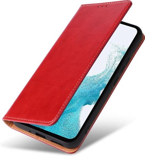 Luxe BookCover Hoes Etui Geschikt Voor Samsung Galaxy A54 Rood Bol