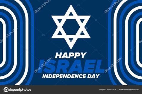 Israel Independence Day National Holiday Celebrated Annual Israel Flag ...