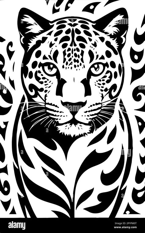 Leopard Head Stencil