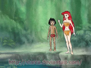 Commission animation: Mowgli and Ariel 2 by starca on DeviantArt