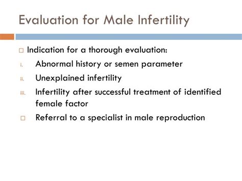 Ppt Male Infertility Workup And Testing Powerpoint Presentation Id 2318633