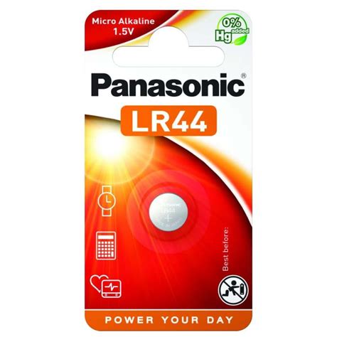 Батарейка Panasonic, LR44 (357A, G13), щелочная, 1.5 В, блистер, 7478 ...