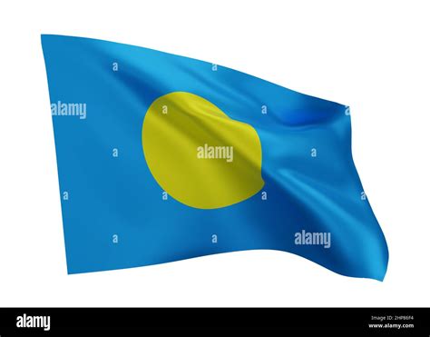 D Illustration Flag Of Palau Palau High Resolution Flag Isolated