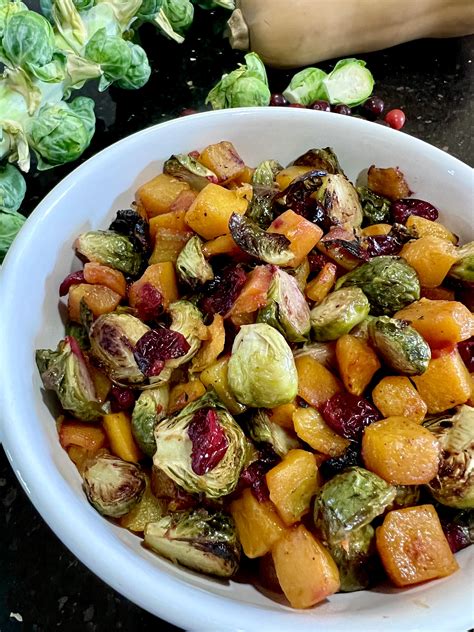 Maple Roasted Brussels Sprouts And Butternut Squash Kelly Jones Nutrition