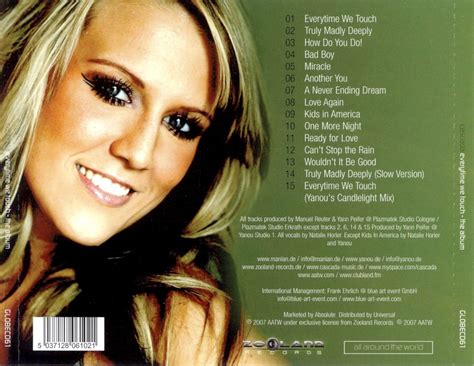 Release Everytime We Touch The Album By Cascada Cover Art