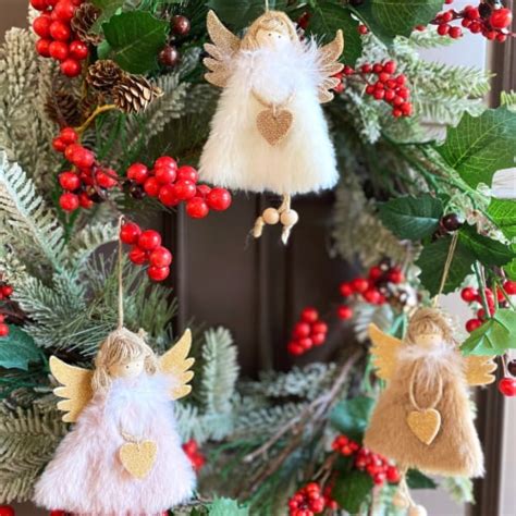 Wrapables Christmas Angel Ornaments Hanging Tree Decorations (Set of 3 ...