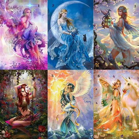 5d Diy Diamond Painting Dream Fairy Elf Girl Full Square Round Diamond