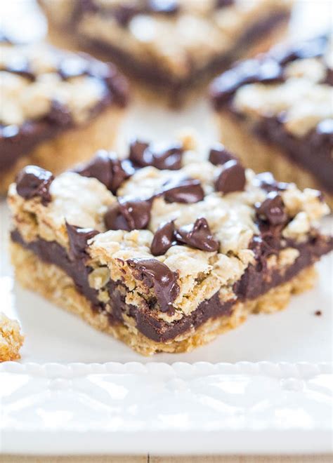 Ultra Fudgy Oatmeal Chocolate Chip Cookie Bars Averie Cooks