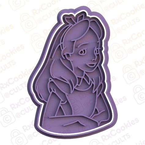 Stl File Alice In Wonderland Cookie Cutter 🍪・3d Print Design To