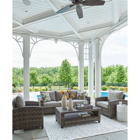 Oasis Court 000001232244 Outdoor Sofa/Chairs/Table Set (Set of 4