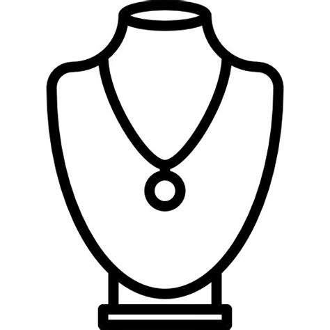 A Necklace On A Mannequin With A Circular Bead Hanging From It S Neck