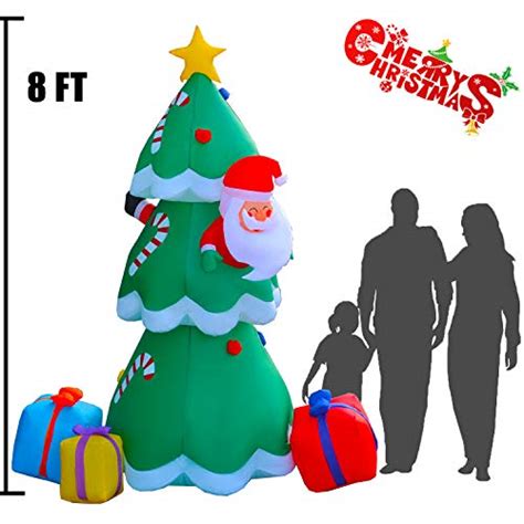 Seasonblow 8 Ft Led Light Up Giant Inflatable Christmas Tree With 3