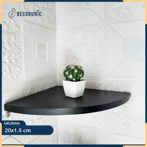 Jual Decorunic Rak Dinding Sudut Minimalis Ukuran 20 Cm Ambalan Rak