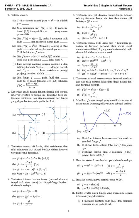 Tutorial Bab Matematika A Itb Tahun Bagian I Mes