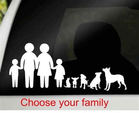 Car Family Decal Family Pet Decals Family Pet Decal - Etsy