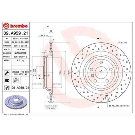 2 Disques De Frein BREMBO Xtra Vernis UV 09 A959 21 Norauto Fr