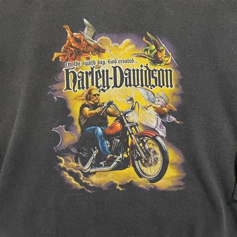 1987 Harley Davidson Crewneck On The Eighth Day God Depop