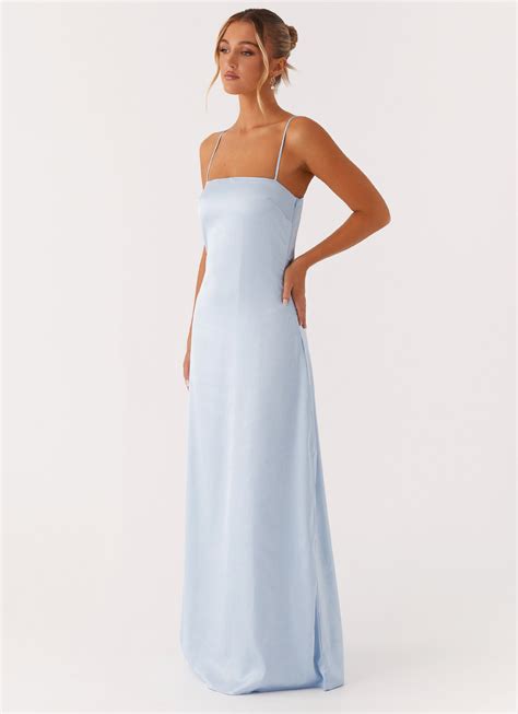 Aster Bloom Maxi Dress - Blue – Peppermayo