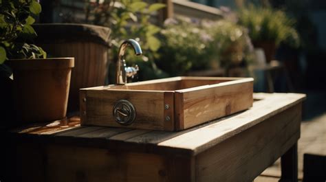 wooden sink