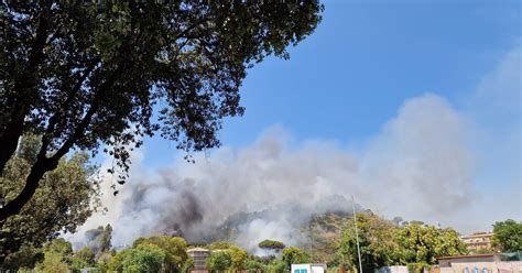 Roma Incendio Alle Spalle Del Tribunale Di Piazzale Clodio Bruciano