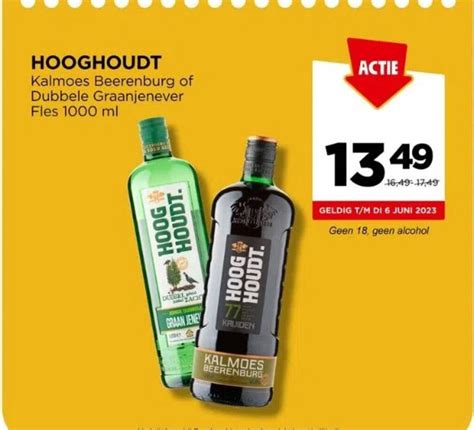 Hooghoudt Kalmoes Beerenburg Of Dubbele Graanjenever Fles Ml