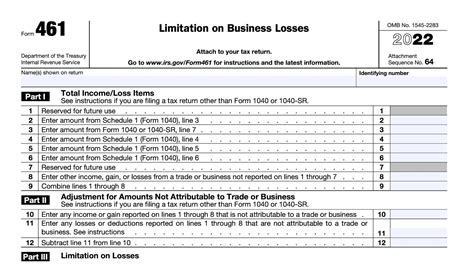 IRS Form 461 Walkthrough Limitation On Business Losses YouTube