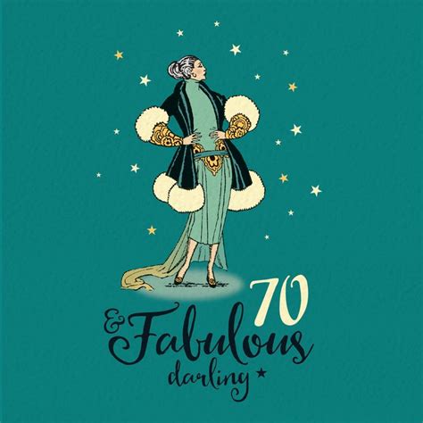 70th Birthday Card For Her ‘fabulous 70 By The Typecast Gallery 70th