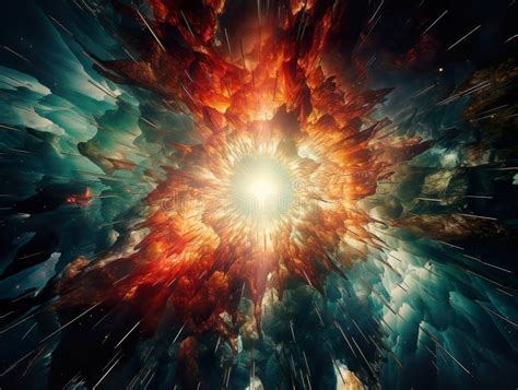 Imagination Of A Big Bang Explosion The Beginning Of A Universe Stock