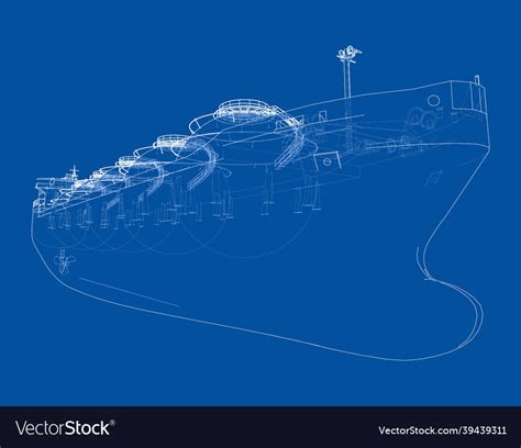 Large Gas Tanker Or Lng Carrier Royalty Free Vector Image