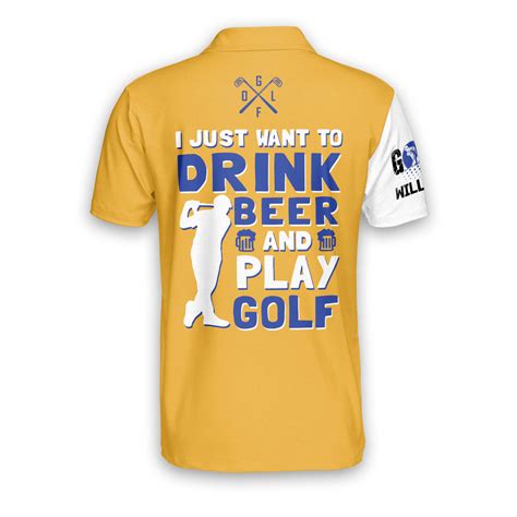 Lasfour Personalized Funny Golf Shirt For Men I Just Want To Drink