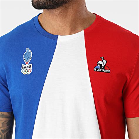 Le Coq Sportif Tee Shirt Equipe De France Olympique Hiver Bleu