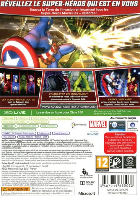 Jeu Xbox 360 - Marvel The Avengers : Battle For Earth