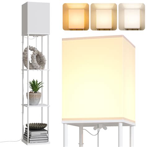 "AOHAO 63"" Standing Floor Lamp with Shelves, Multiple Brightness For ...