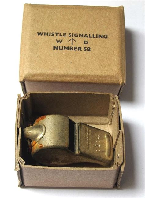 Ww1 And Ww2 Whistle Box Acme For Thunderer Type Infantry Whistle No 58