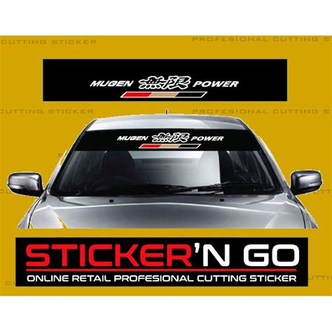 HONDA MUGEN POWER FRONT WINDSCREEN STICKER 121 Atelier Yuwa Ciao Jp