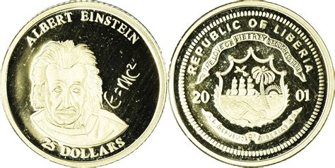 Liberia Dollars American Mint M Nze Einstein American Mint