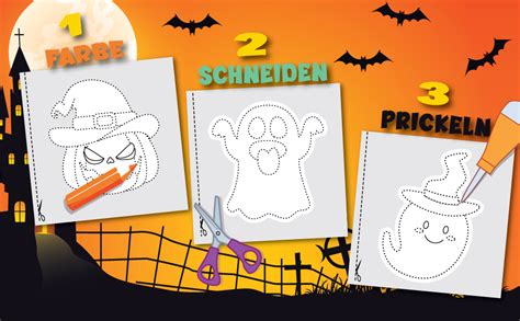 Prickelbilder Halloween Ab Jahren Halloween Bastelbuch F R Kinder Ab